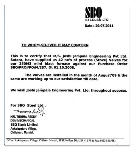 SBQ-Steel-Limited-Performance-Certificate